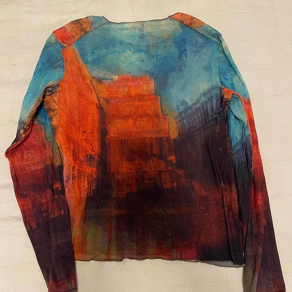 Vintage adventures des toiles mesh graphic long sleeve - Picture 4 of 4